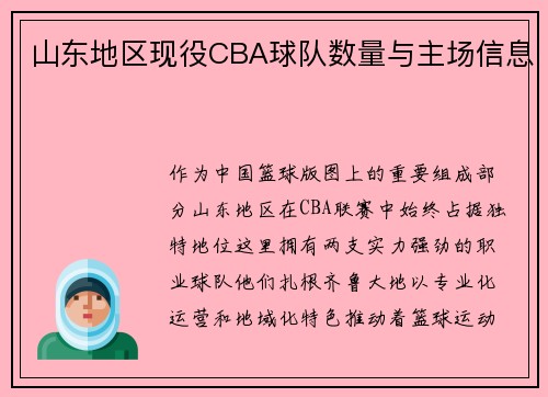 山东地区现役CBA球队数量与主场信息